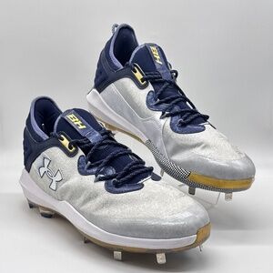 Under Armour Bryce Harper HOVR Baseball Cleats Men’s Hybrid 15 Navy/Silver New